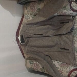 SwissTech Men's Fleece Sweater Jacket Khaki Tan 3XL (54-56)